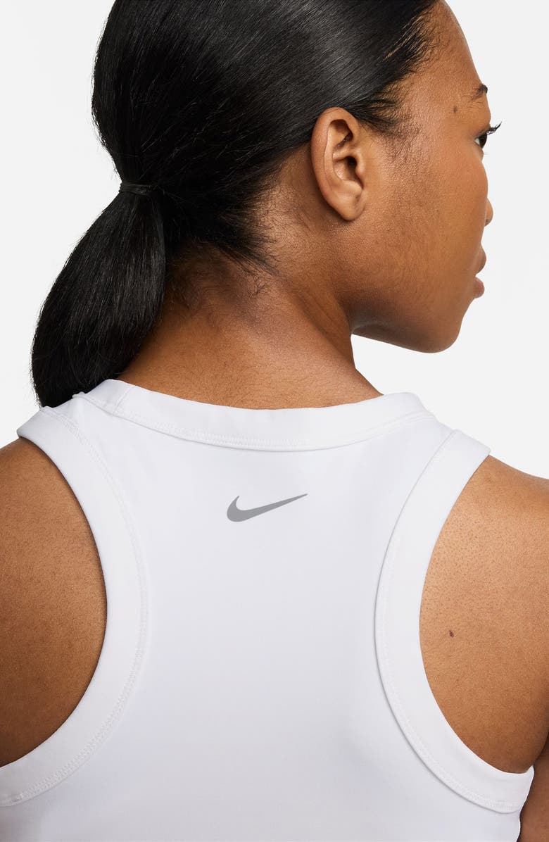 Nike One Fitted Dri-FIT Cropped Tank Top, Alternate, color, 100 100 White/Black