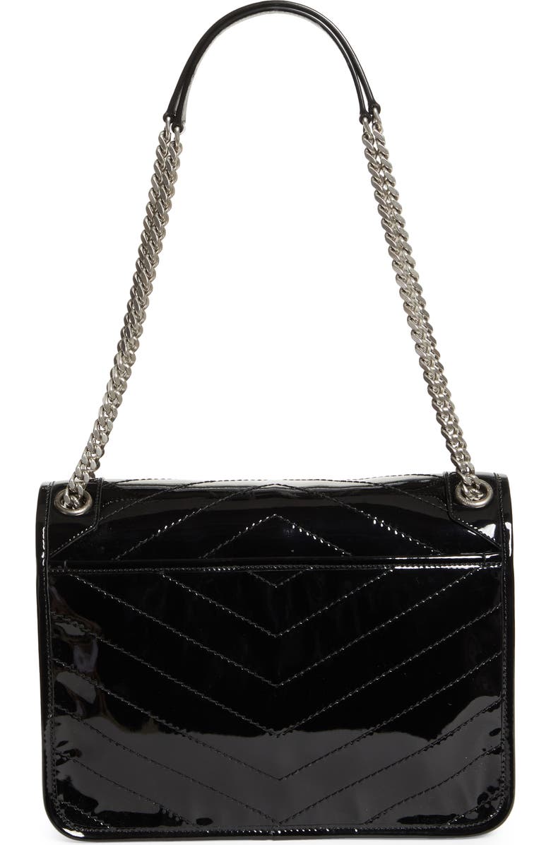 Saint Laurent Medium Niki Patent Leather Convertible Crossbody Bag, Alternate, color,