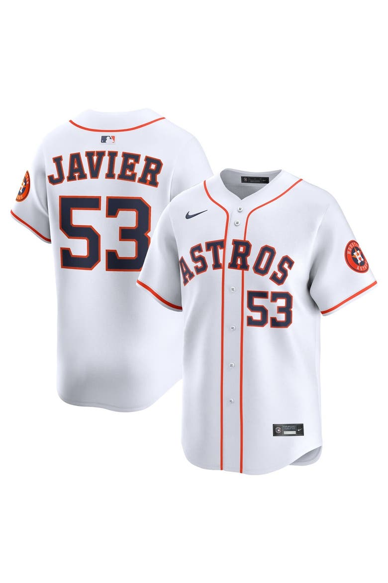 Men's Nike Cristian Javier White Houston Astros Home Limited Player Jersey, Main, color, White