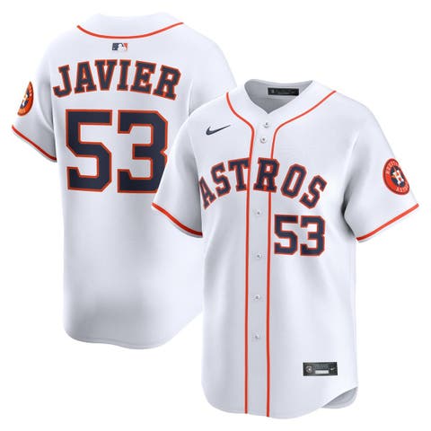 Men's Nike Cristian Javier White Houston Astros Home Limited Player Jersey