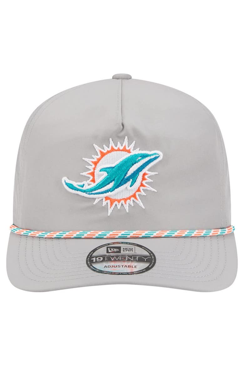 Men's New Era Gray Miami Dolphins Rope 19TWENTY Hat, Alternate, color, Gray