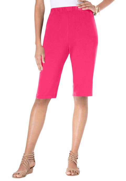 Plus Size Soft Knit Pull On Bermuda Short