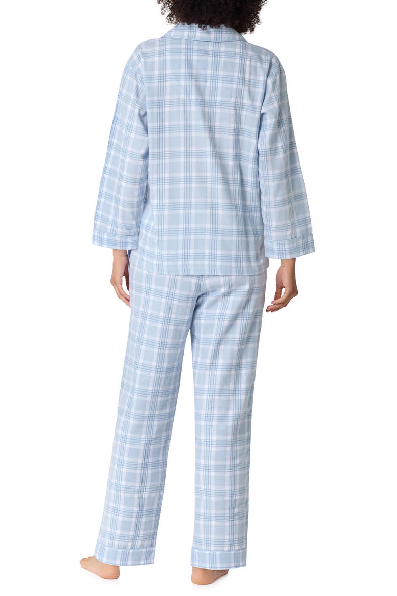 Print Organic Cotton Flannel Pajamas, Alternate, color, MEADOW HAZE PLAID