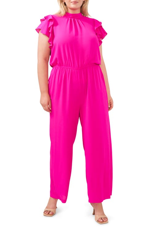 Flutter Sleeve Jumpsuit (Plus Size)