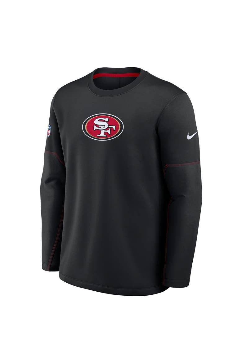 Men's Nike Black San Francisco 49ers Sideline Coaches Team Present Midweight Therma-FIT Sweatshirt, Alternate, color, Black