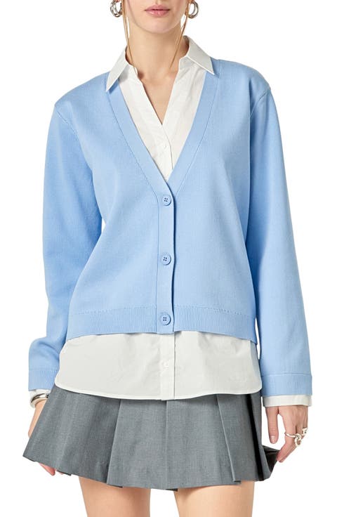 Mixed Media Button-Up Shirt