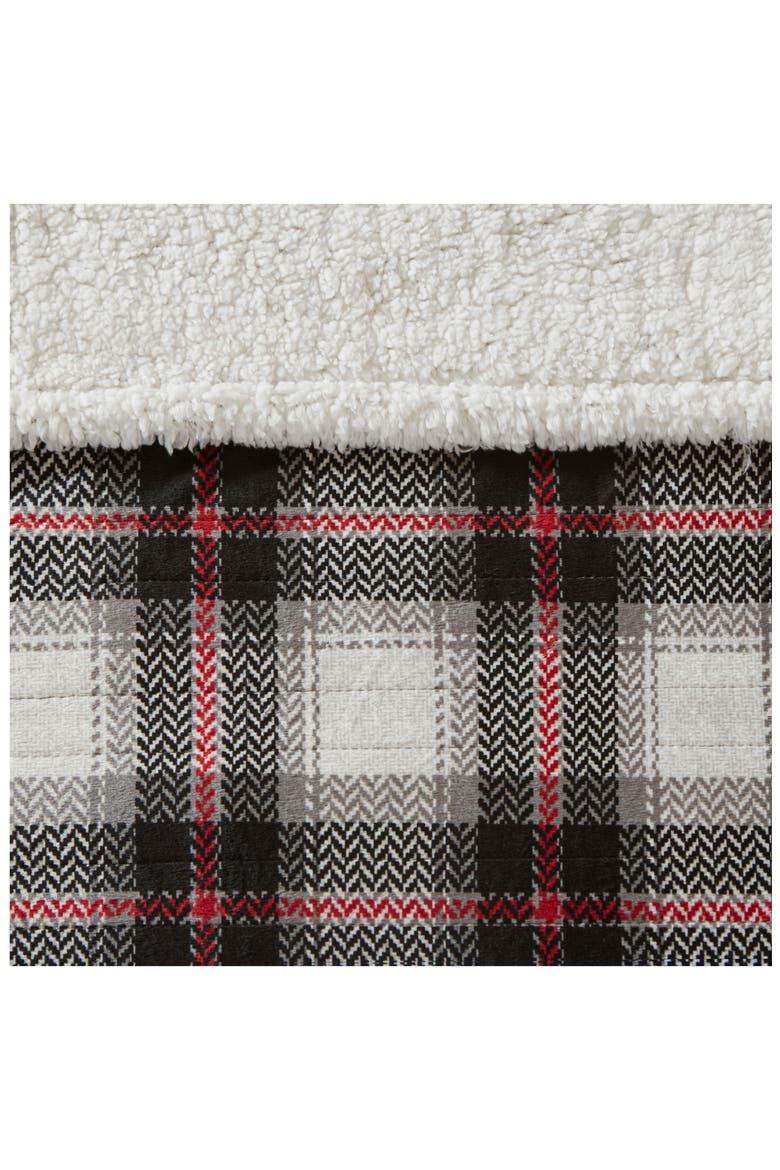 Woolrich Ridley Oversized Plaid Heated Throw - 60" x 70", Alternate, color, BLACK