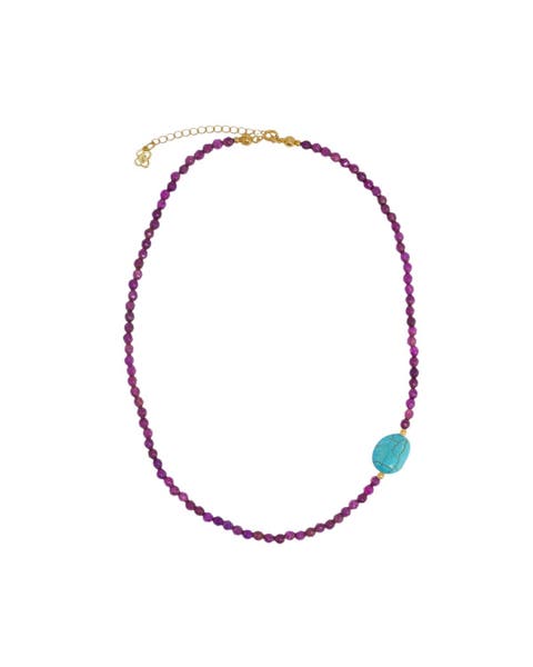 Felice Jade and Turquoise Beaded Necklace