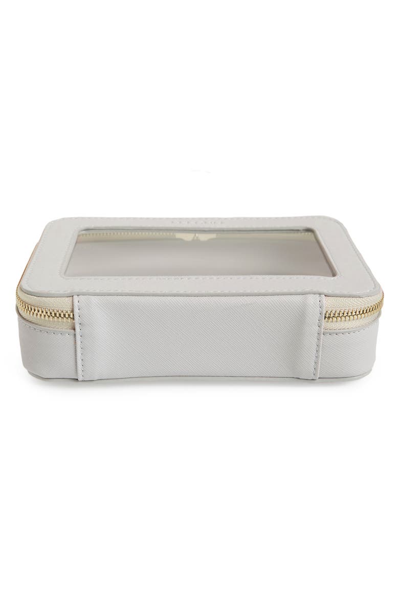 Clarity Jetset Cosmetics Case, Alternate, color, DOVE GREY