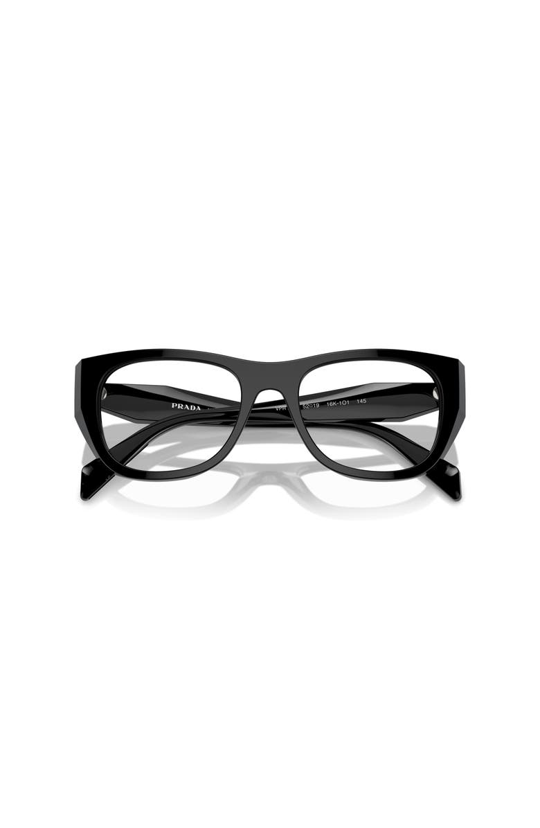Prada 50mm Irregular optical glasses, Alternate, color, Black
