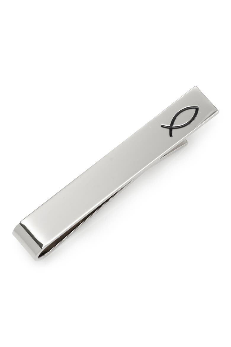 Come Follow Me Tie Bar, Main, color, SILVER
