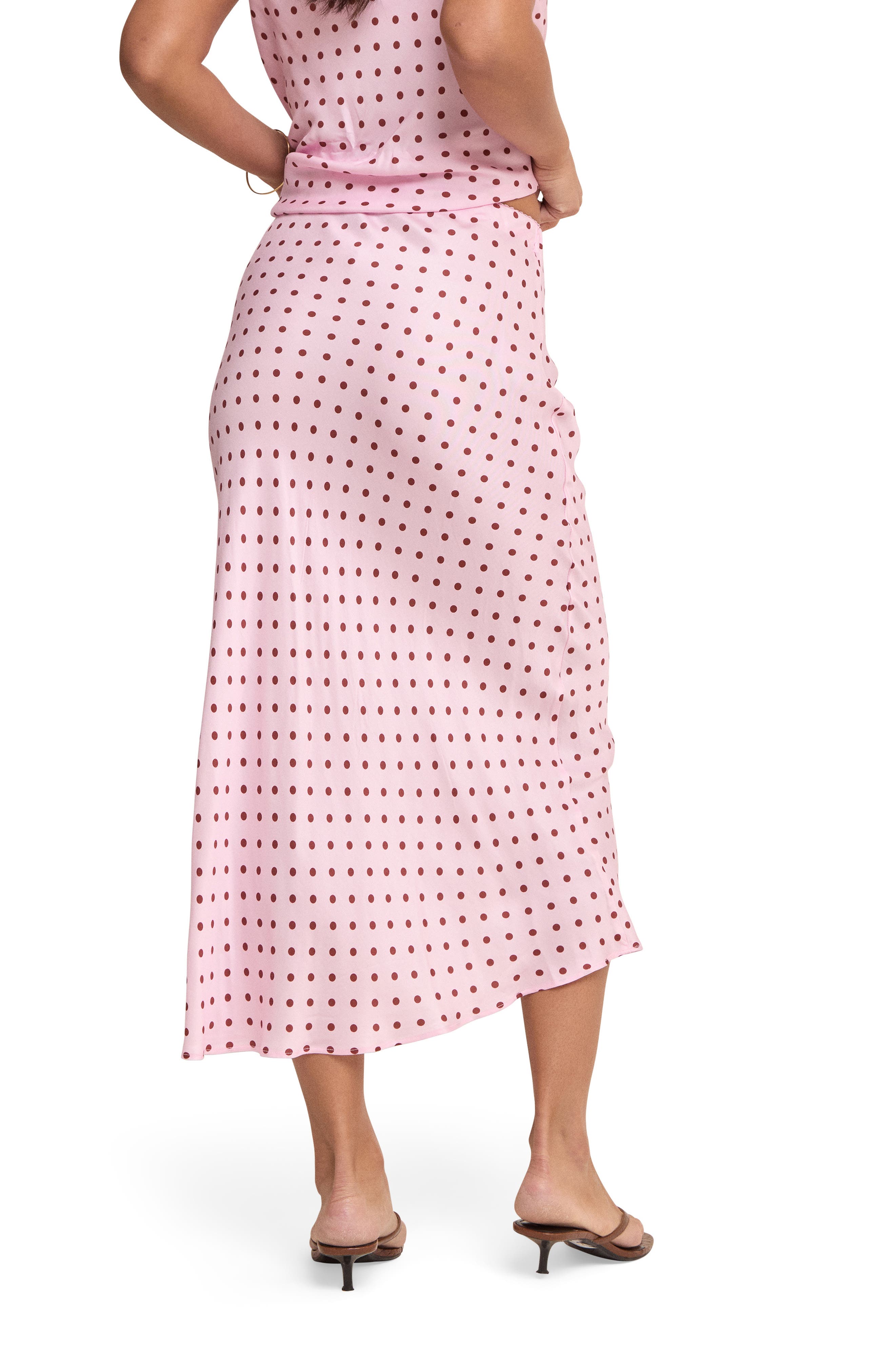Alana Polka Dot Slip Skirt - image 2