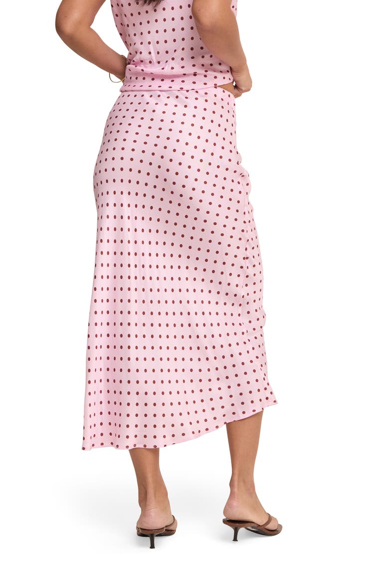 Alana Polka Dot Slip Skirt, Alternate, color, PINK