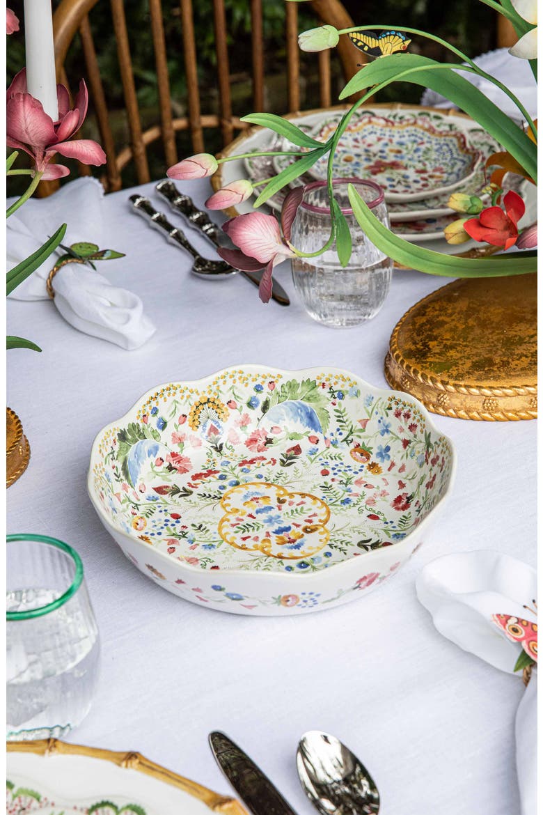 Sofia Scalloped Serving Bowl, Alternate, color, MULTI PINK