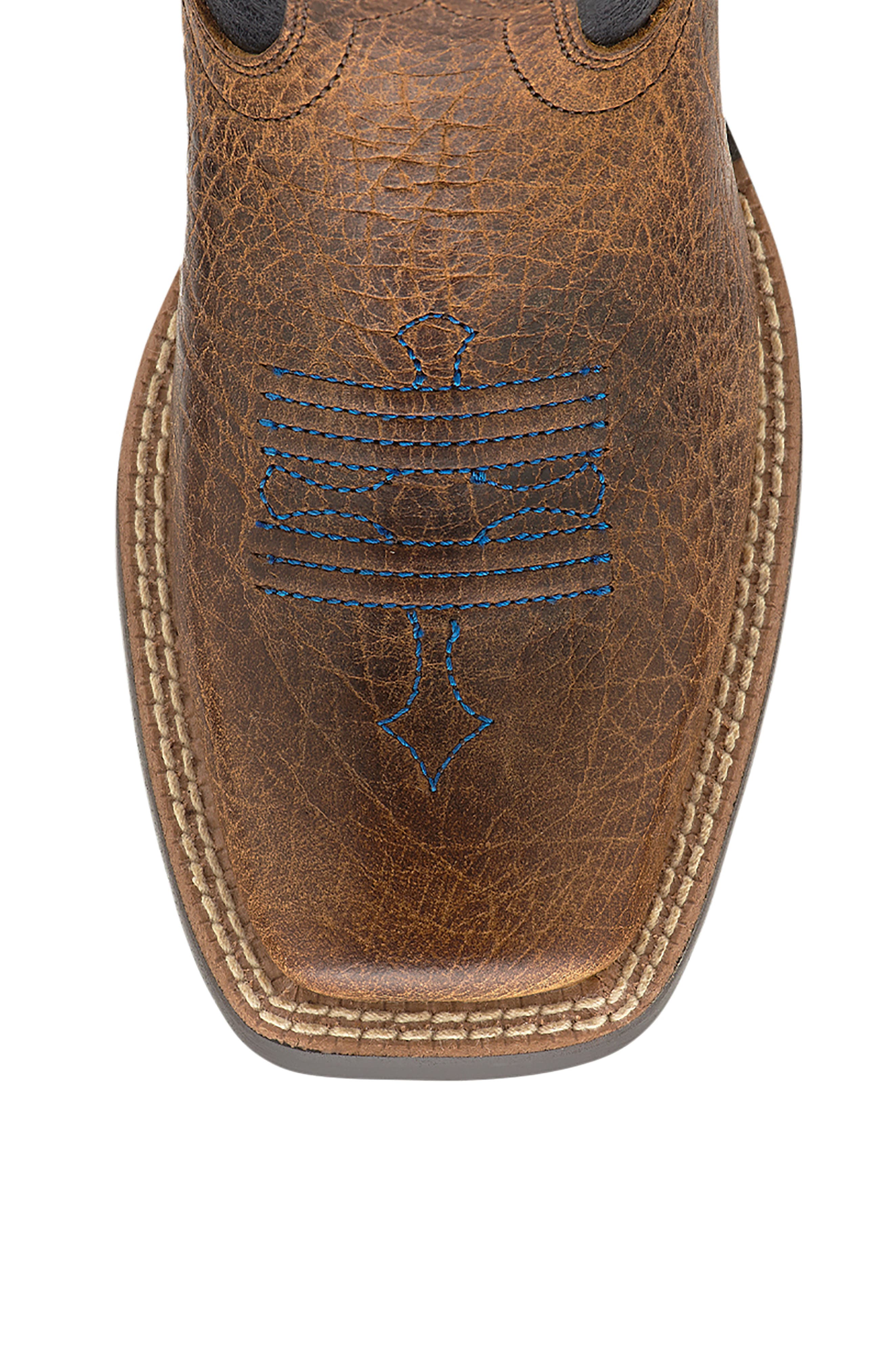 Ariat Kids' Tombstone Wide Square Toe Western Boot, Alternate, color, Brown