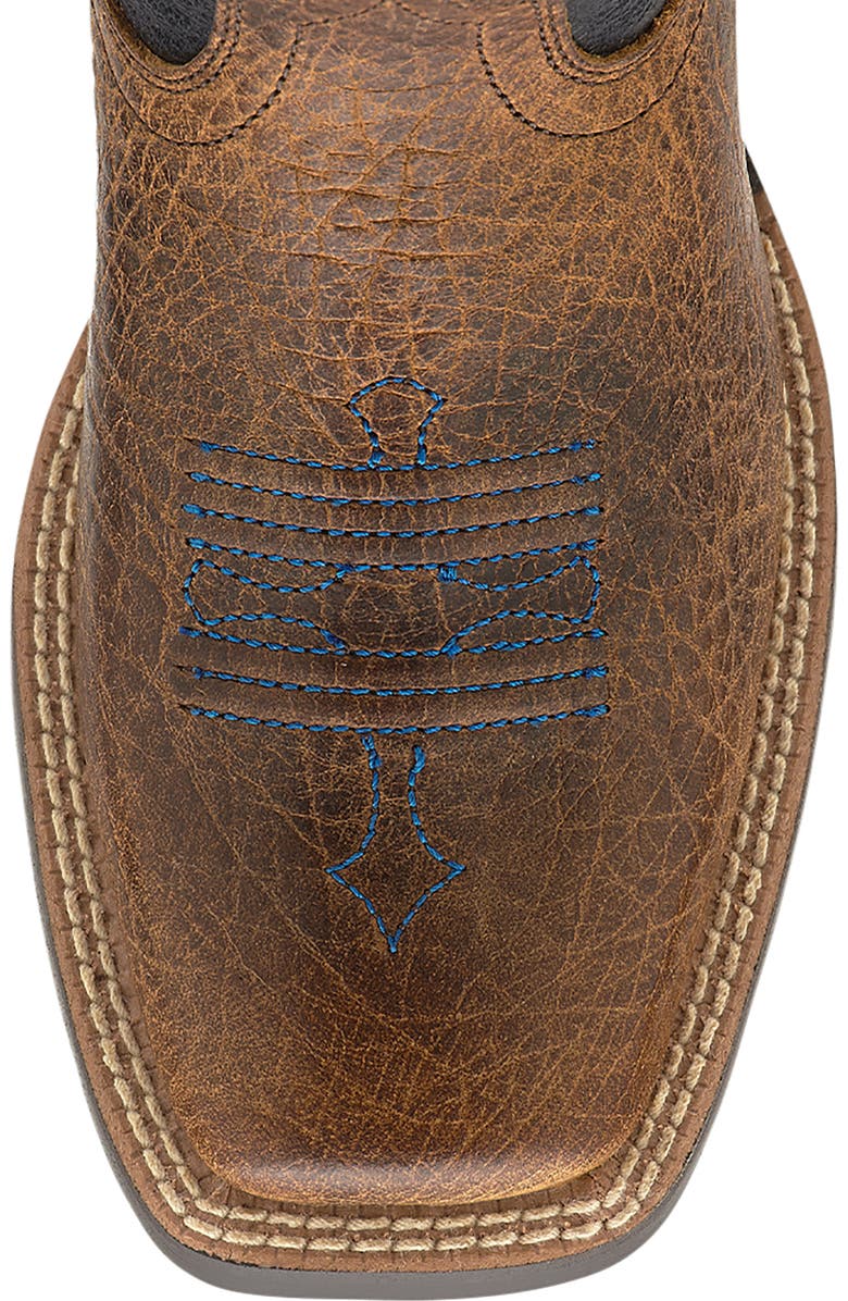 Ariat Kids' Tombstone Wide Square Toe Western Boot, Alternate, color, Brown