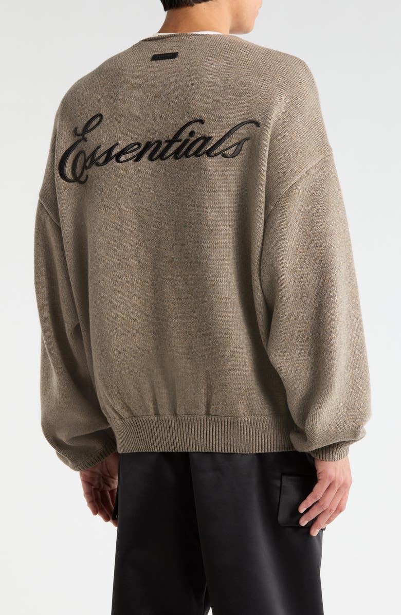 Fear of God Essentials Waffle Knit Crewneck Sweater, Alternate, color,