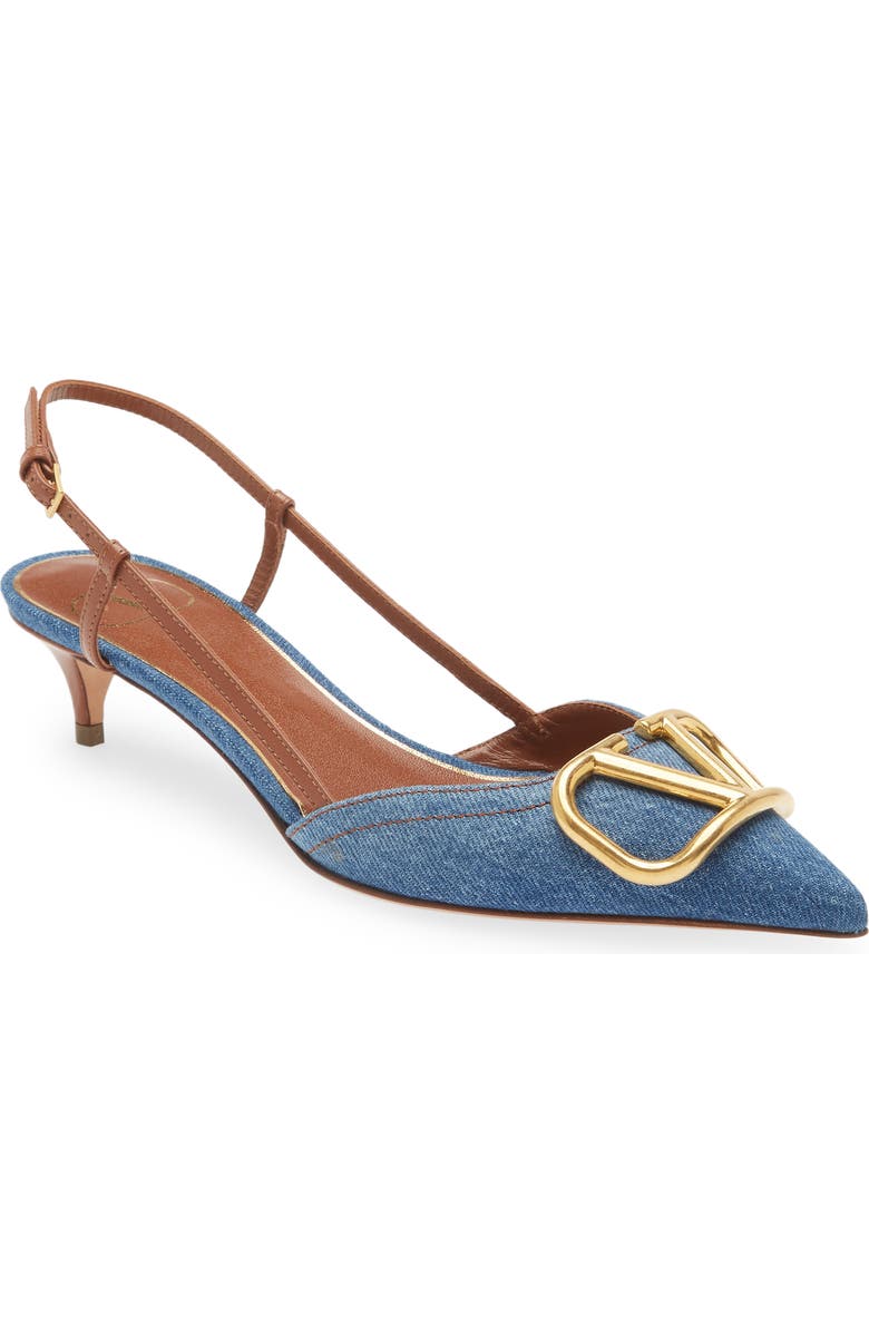 Valentino Garavani VLOGO Pointed Toe Slingback Pump, Main, color,