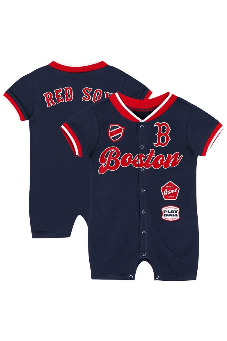 Newborn Outerstuff Navy Boston Red Sox Pinch Coverall, Main, color, Navy