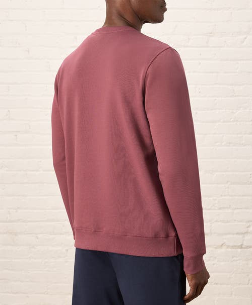 Pact Organic Cotton Cloud Brushed Fleece Crew Sweatshirt In Mauve
