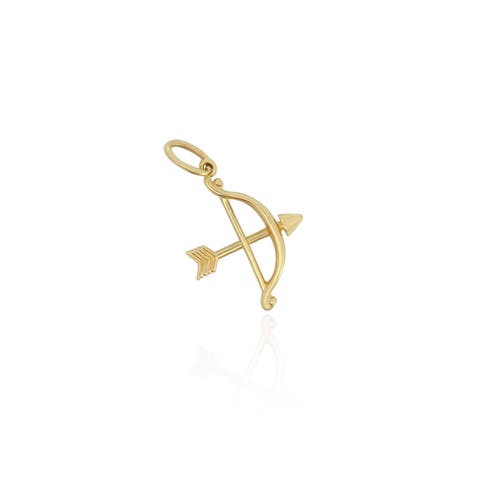 Mini Gold Bow and Arrow Charm