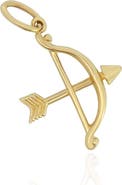 The Lovery Fine Jewelry Mini Gold Bow and Arrow Charm