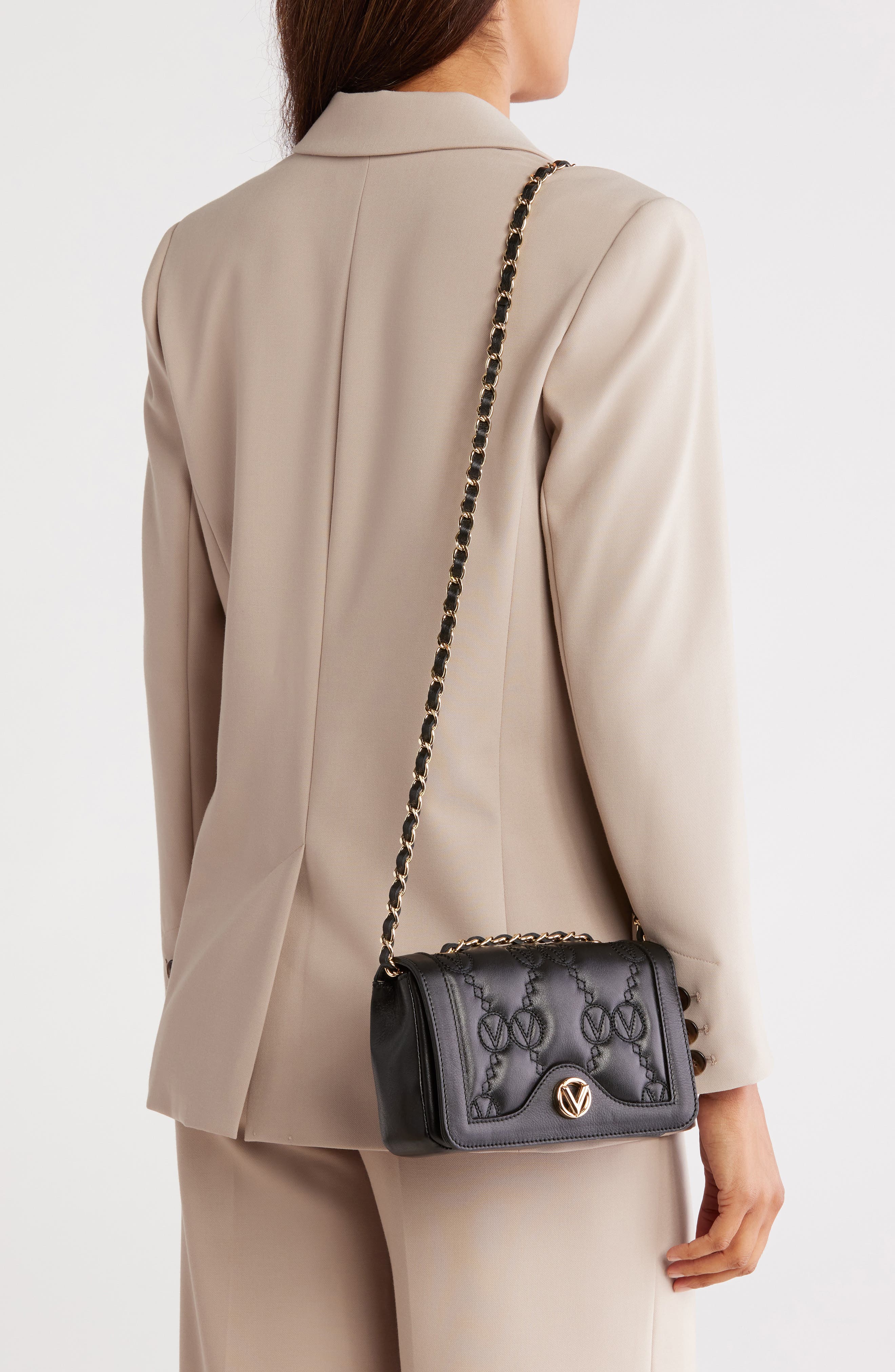 VALENTINO BY MARIO VALENTINO Lady Monogram Matelasse Crossbody Bag, Alternate, color, 