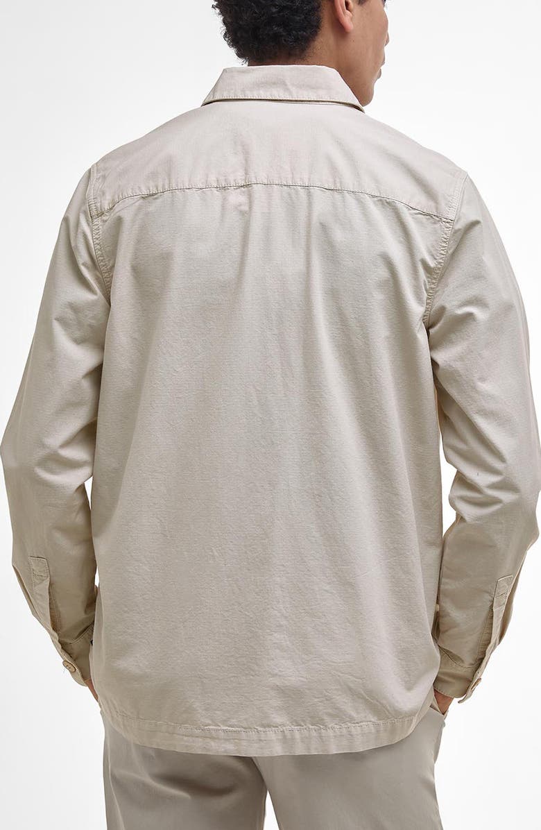 Barbour Rickfell Cotton Ripstop Button-Up Overshirt, Alternate, color, Mist