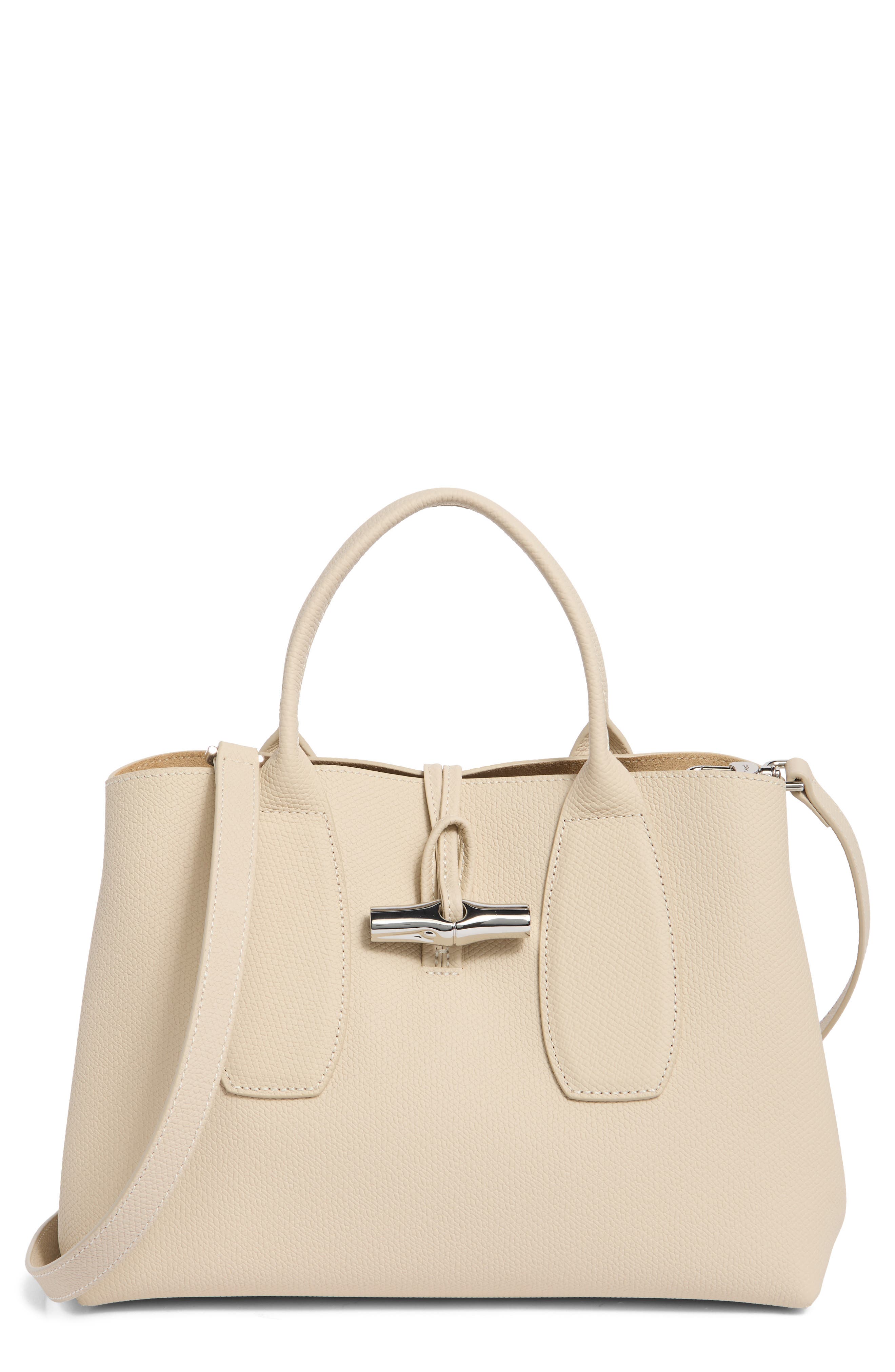 Longchamp Medium Roseau Leather Tote