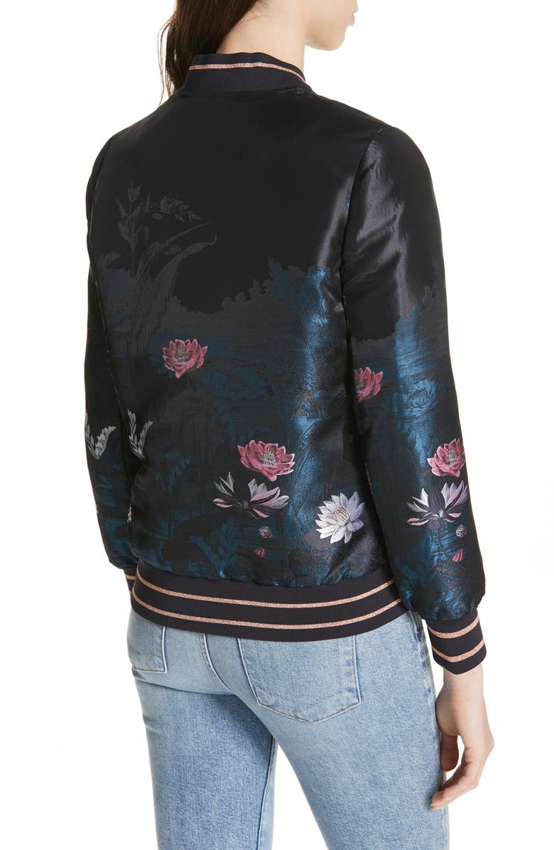 Ted Baker London Hayzl Wonderland Jacquard Bomber Jacket, Alternate, color,