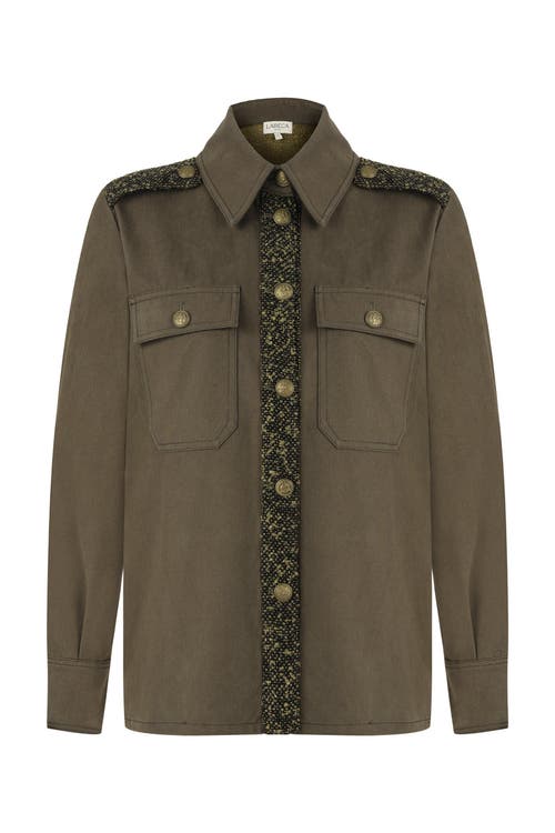 Labeca London Khaki Army Jacket In Khaki