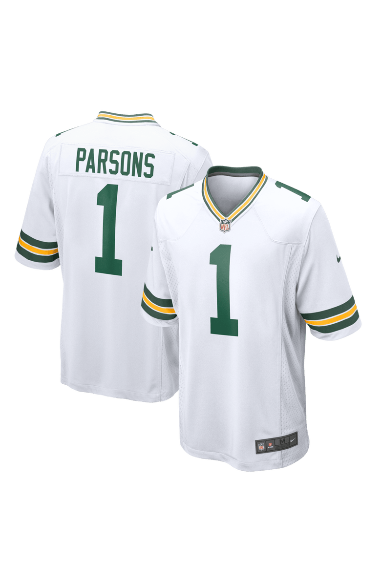 Nike Men's Nike Micah Parsons White Green Bay Packers Game Player Jersey, Main, color, White