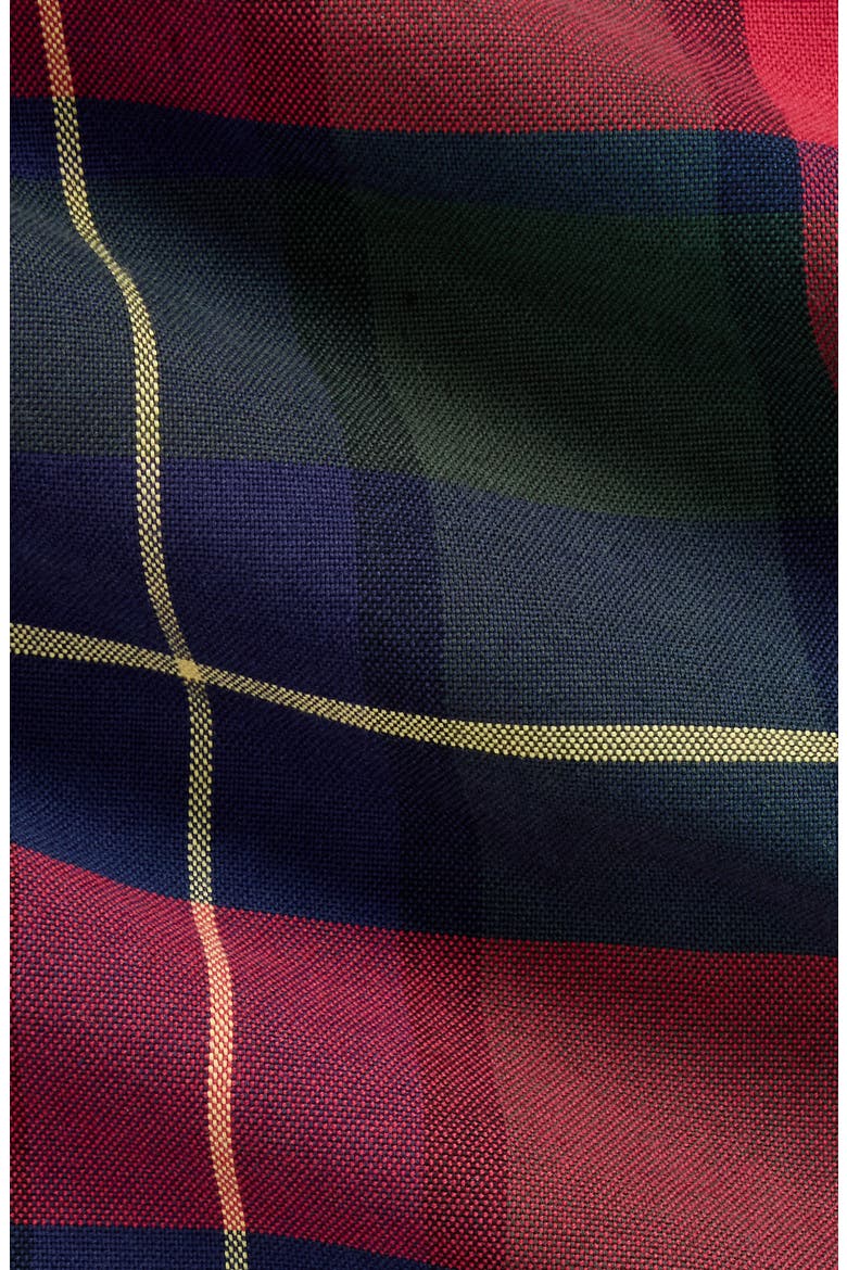 Classic Fit Plaid Cotton Oxford Button-Down Shirt, Alternate, color, RUSTIC RED/ YELLOW MULTI