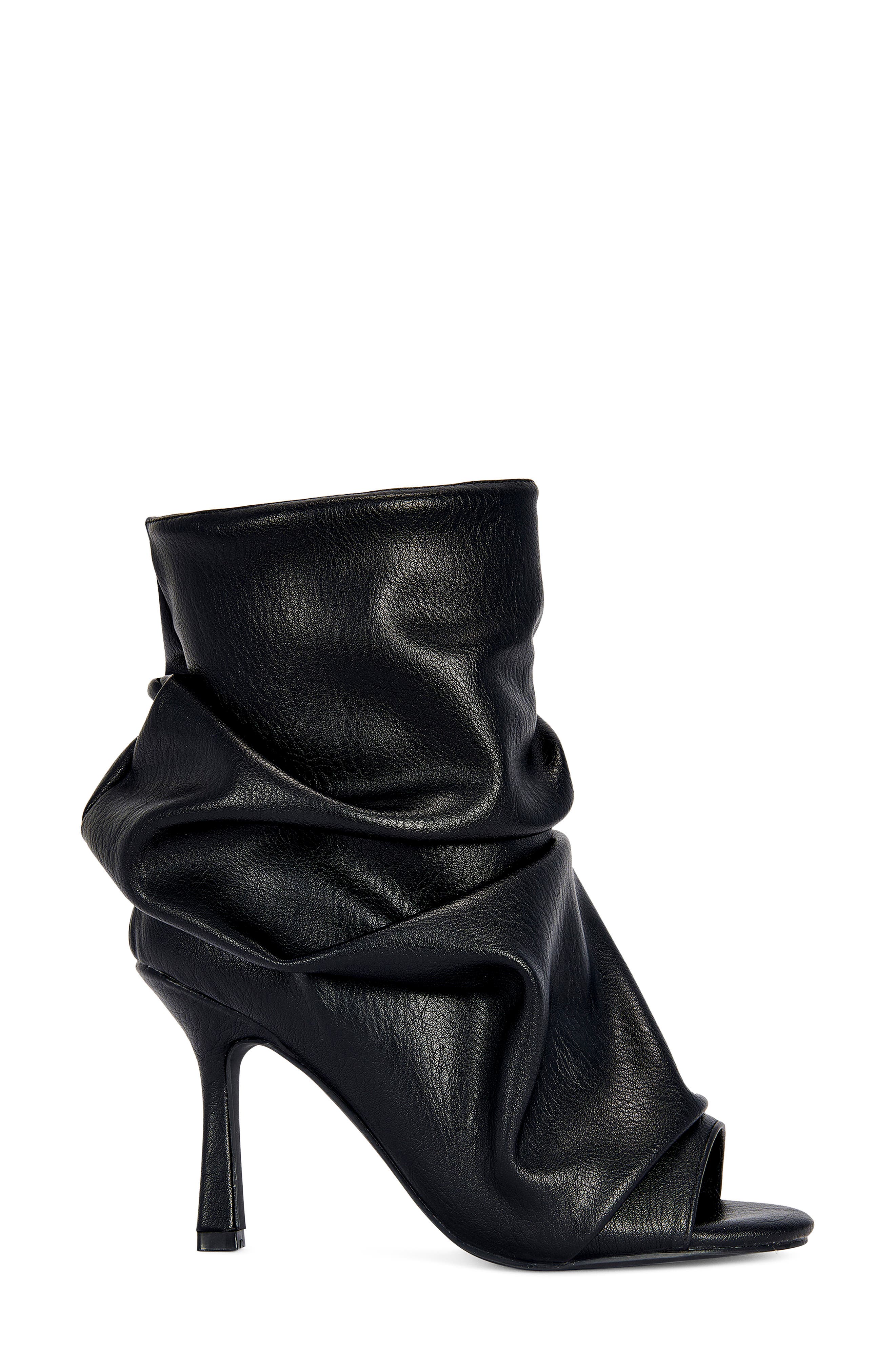 AZALEA WANG Apex Slouchy Open Toe Bootie, Alternate, color, 