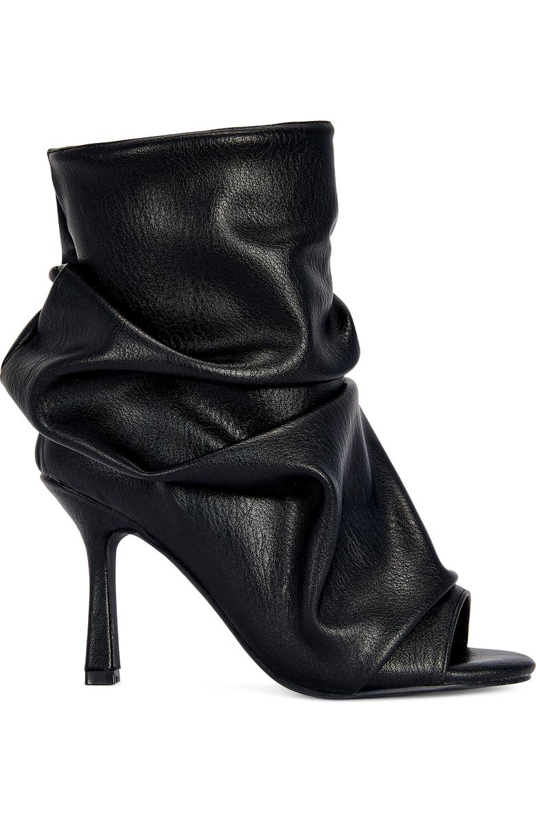 AZALEA WANG Apex Slouchy Open Toe Bootie, Alternate, color,