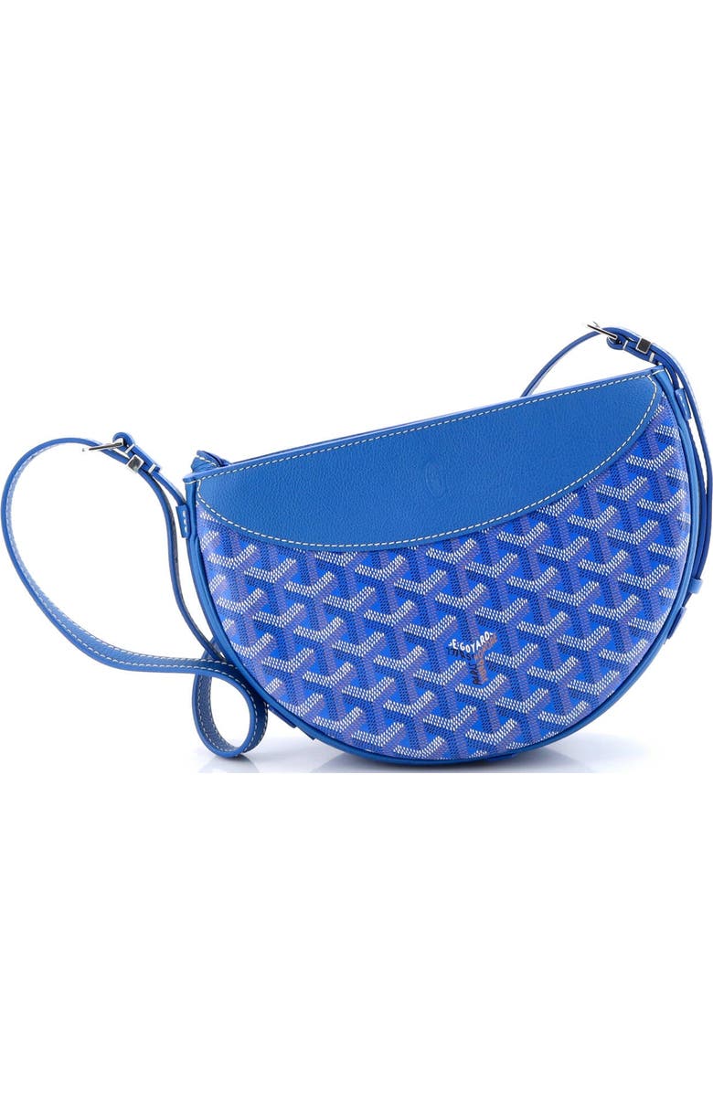 Pre-Owned Goyard Hirondelle Shoulder Bag Coated Canvas and Leather, Main, color, Blue