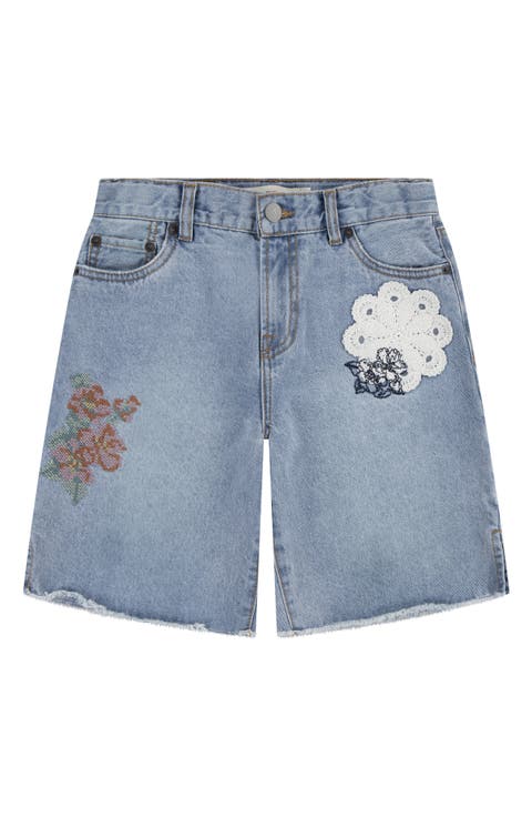Kraft Patch Skate Denim Shorts (Toddler)