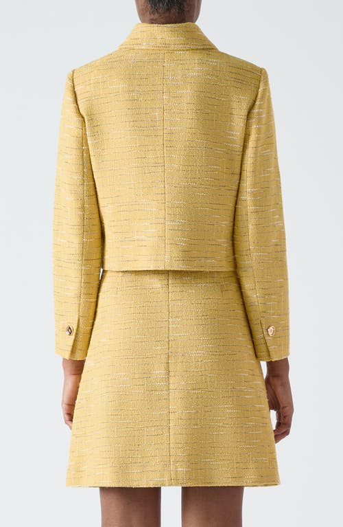 Lk Bennett Varley Tweed Jacket In Yellow