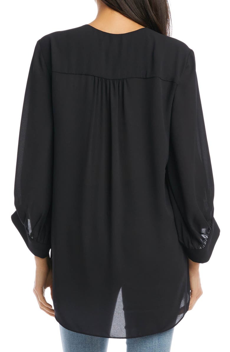 Karen Kane Asymmetric Blouson Sleeve Top, Alternate, color,