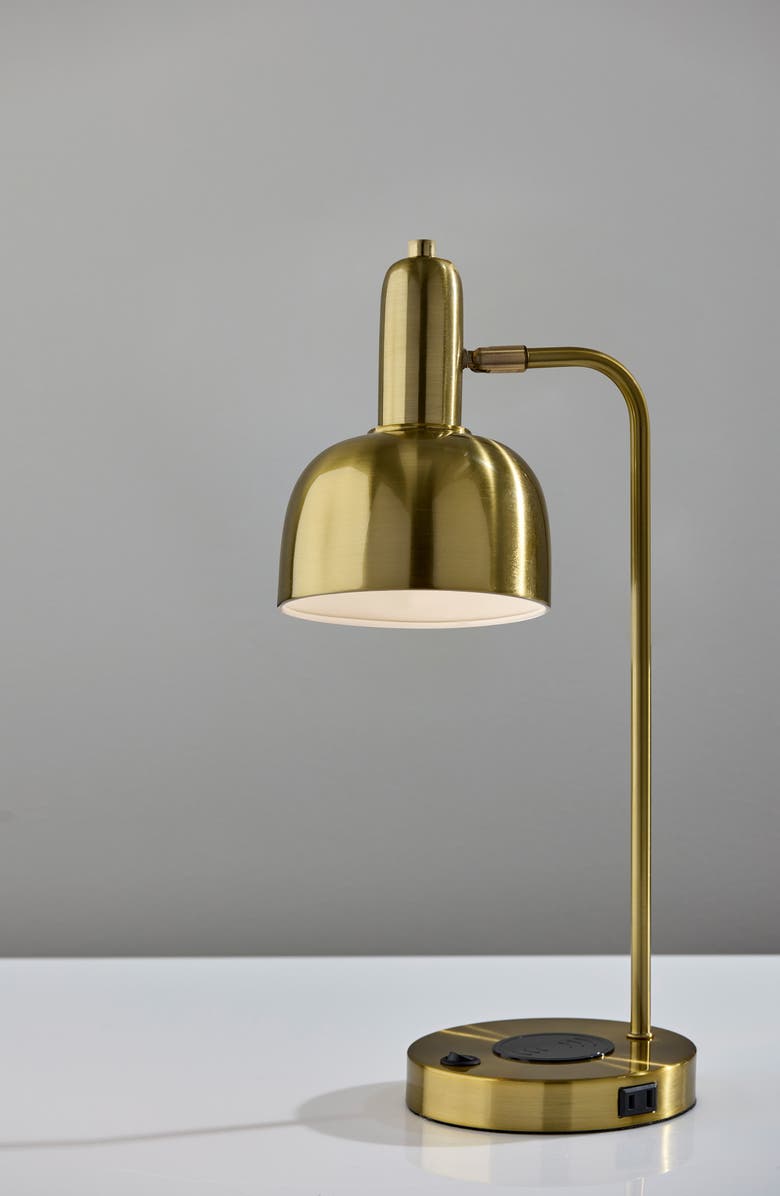 ADESSO LIGHTING Rico Supercharger Desk Lamp, Alternate, color, Antique Brass
