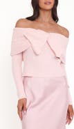 Petal & Pup Helene Off the Shoulder Bow Sweater