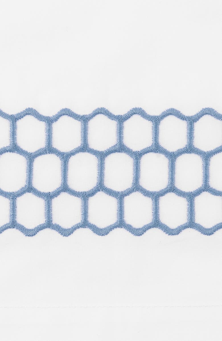 Matouk Liana Pillow Sham, Alternate, color, Ocean