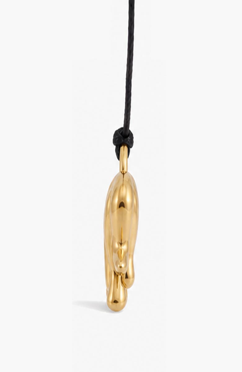 YOJ Loff Mini Cord Necklace in Gold and Black, Alternate, color, Gold / Black