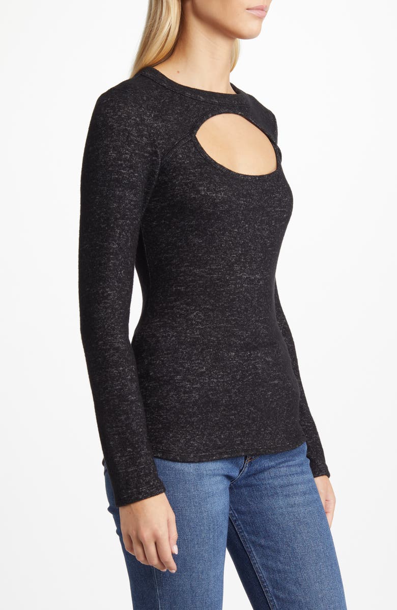 Loveappella Cutout Long Sleeve Top, Alternate, color, 