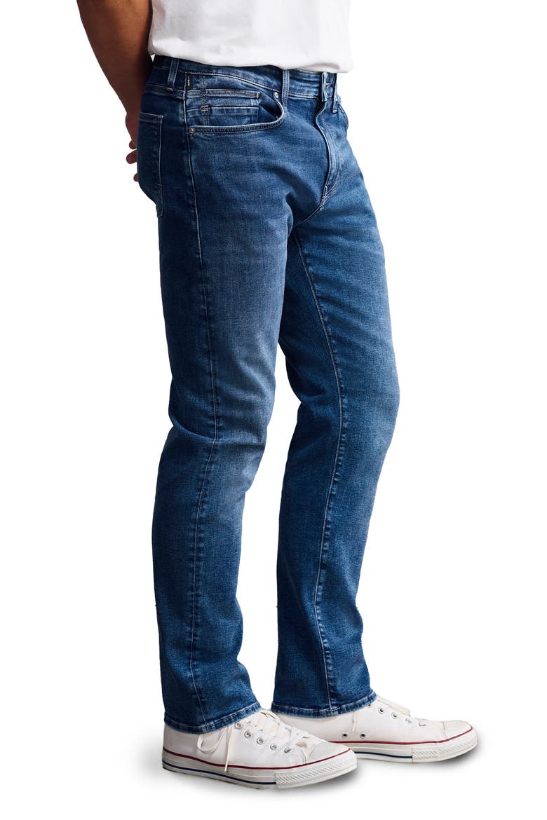 Bridge Straight Leg Stretch Jeans, Alternate, color, MID BRUSHED DENIM