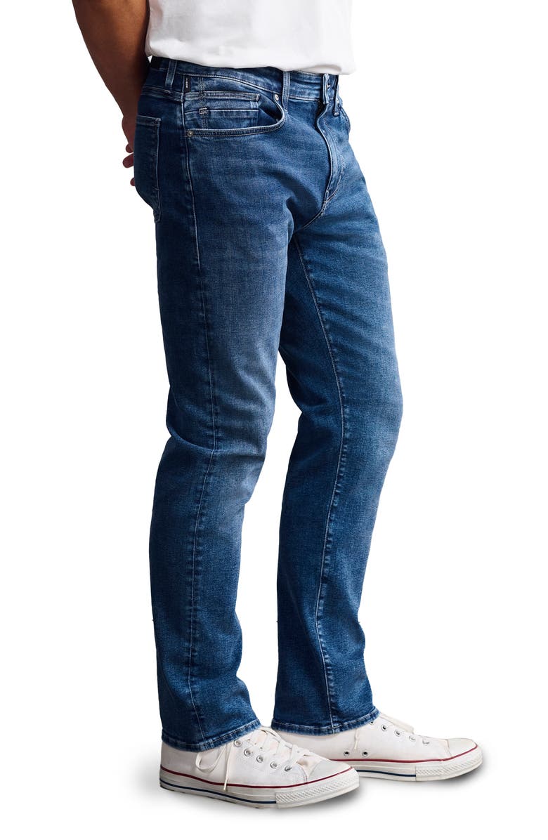 General Denim Works Bridge Straight Leg Stretch Jeans, Alternate, color, Mid Brushed Denim