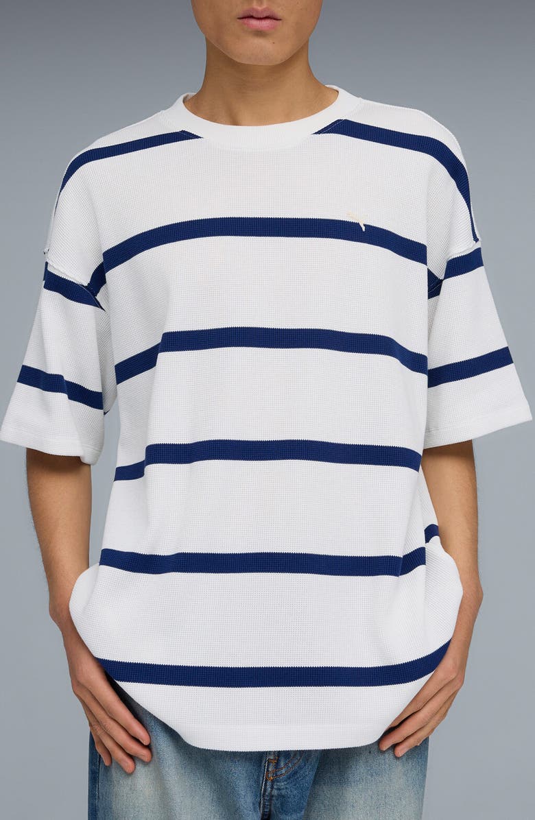 PUMA Select Essentials Waffle Knit T-Shirt, Main, color, Puma White