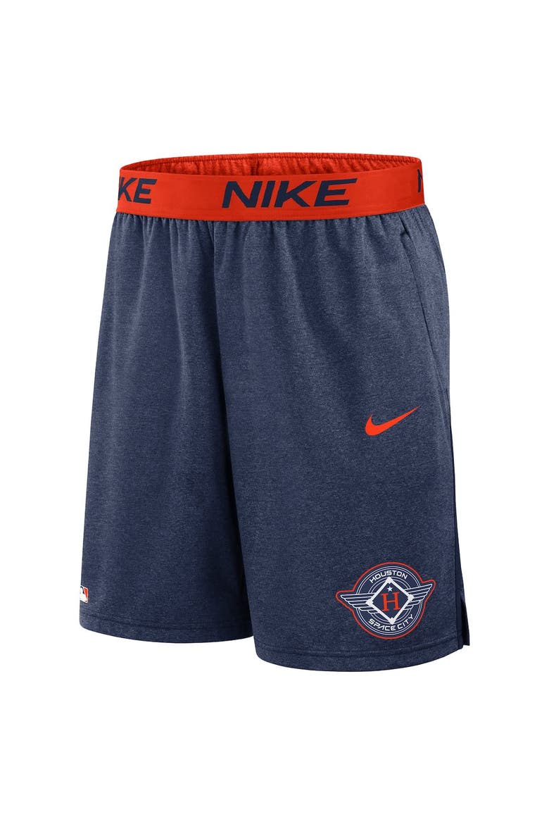 Men's Nike  Navy/Orange Houston Astros 2025 City Connect Authentic Collection Knit Shorts, Alternate, color, Navy