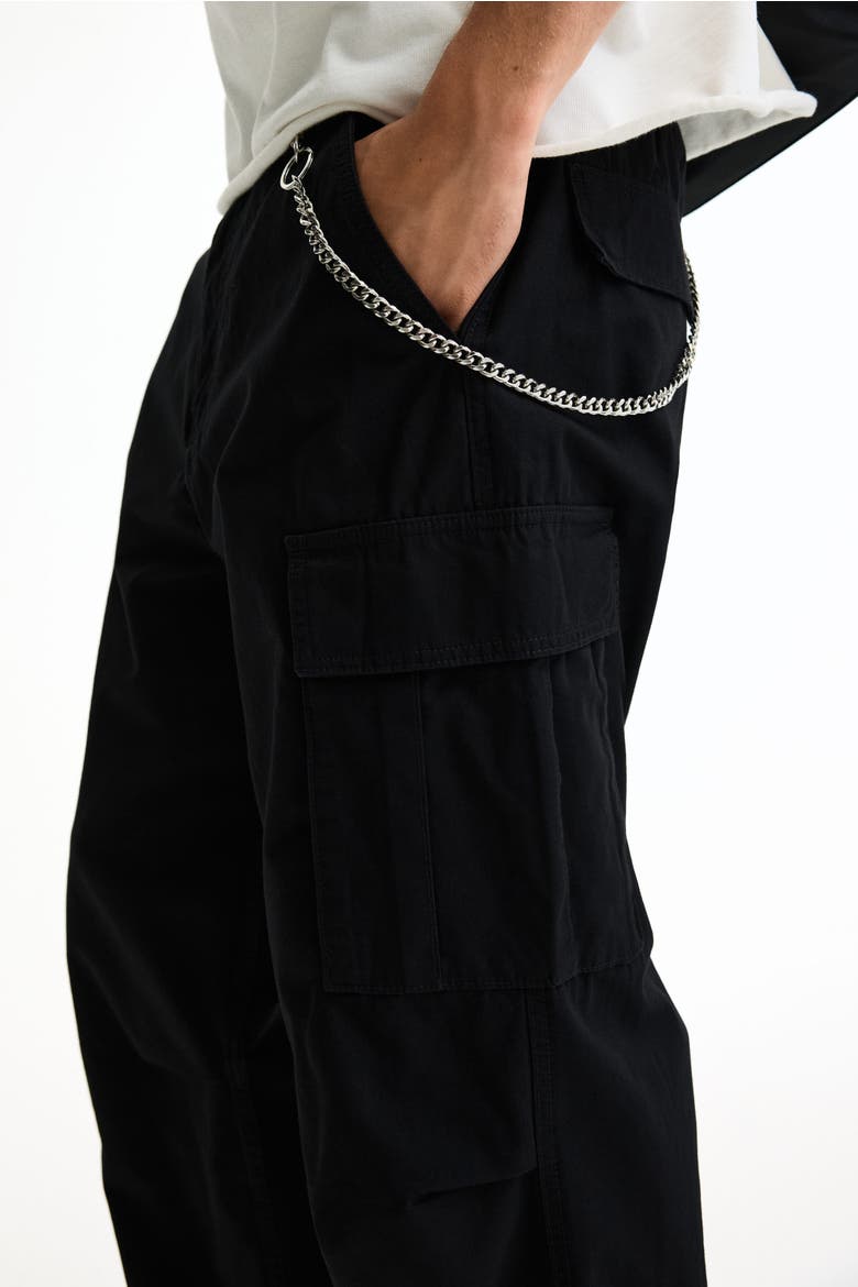 Relaxed-fit Cargo Pants, Alternate, color, Black