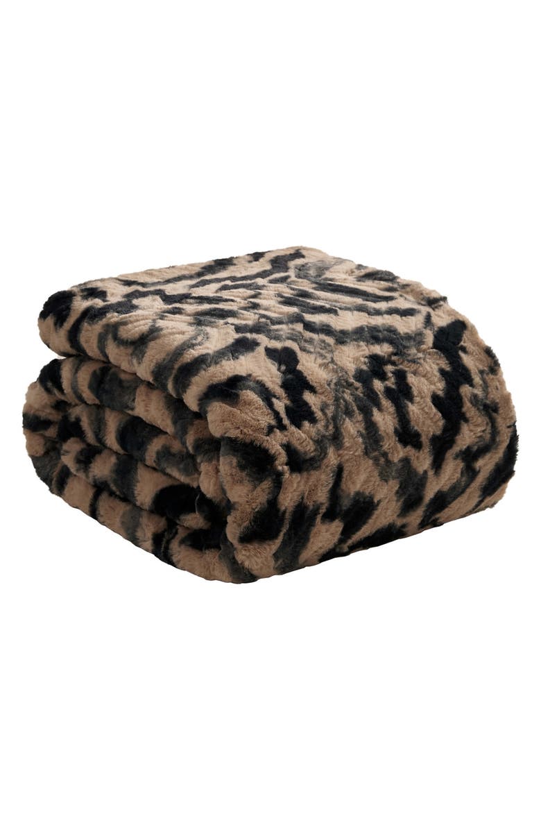 Nine West Evelyn Brushstrokes Oversize Blanket, Main, color, Evelyn Brushstrokes Brown